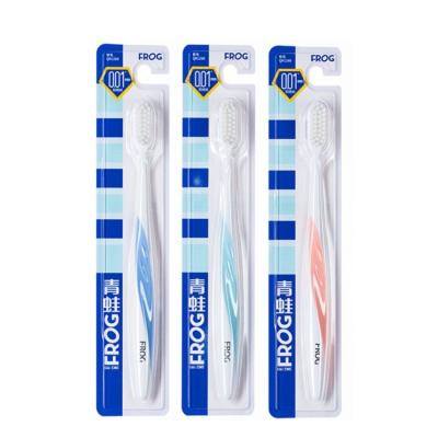 China For Factory Direct Adult Toothbrush Home Supply Soft Organic FROG Eco Friendly Toothbrush With Soft Nylon Bristles for sale