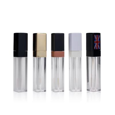 China Lip Gloss Square AS Empty PETG Lip Gloss Container Lip Gloss Tube Packaging Cosmetic Wand Tubes for sale