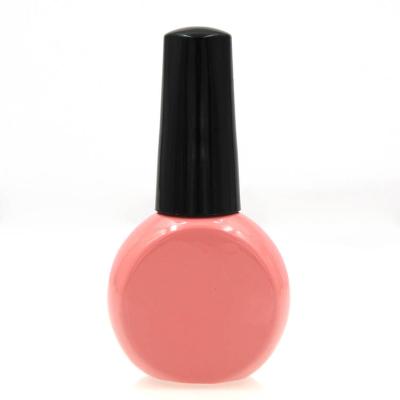 China 10ml Nail Round Gel Polish Glass Bottles With Brush And Cap for sale