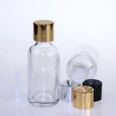 China Personal Care 30ml Transparent Glass Dropper Bottle For Essential Oil Empty Container Cosmetic for sale