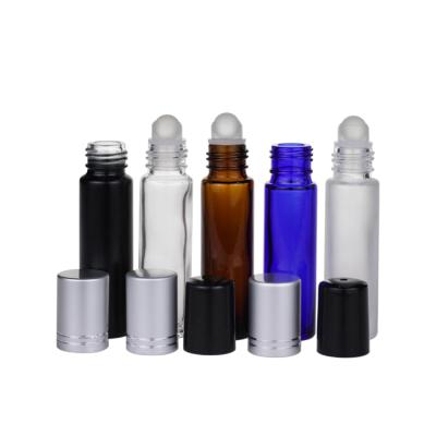 China Wholesale 5ml 10ml 15ml Mini Sample Fragrance Glass Personal Care Blue Roll On Perfume Bottle With Roller for sale