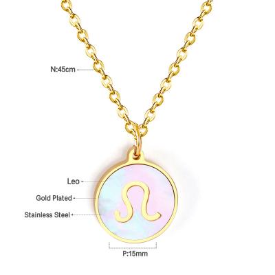 China European and American European and American Fashion White Shell Leo Necklace Pendant for sale