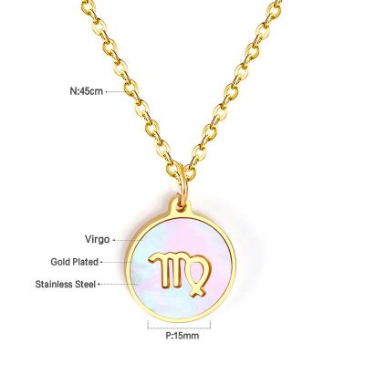 China Europe and America European and American White Shell Fashion Virgin Pendant Necklace for sale