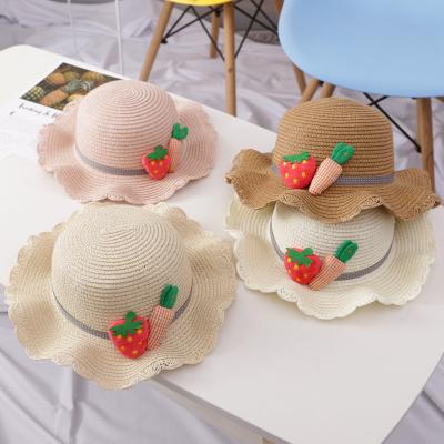 China China Beach Sporty Wholesale Summer Wide Brim Child Straw Hat for sale