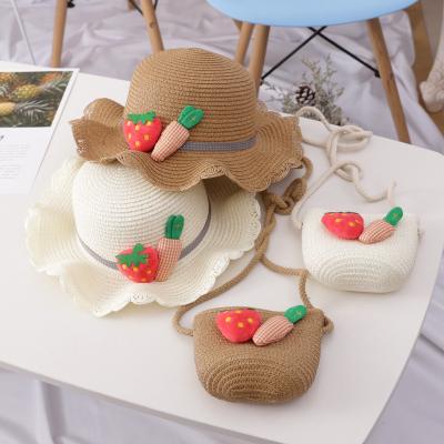 China China Beach Sporty Wholesale Summer Wide Brim Child Straw Hat for sale