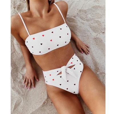 China Women Anti-UV Two Pieces Bandage Bikini Swimsuit Set Brazilian Swimwear for sale