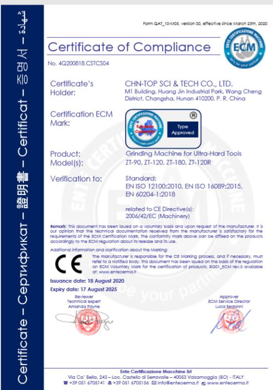 CE Certification - CHN-TOP SCI&TECH CO., LTD.
