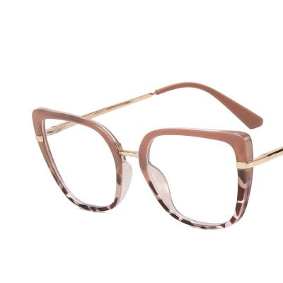 China For Reading Glasses 2023 New European And American Cat-Eye Frame Tr90 Anti-Blue Light Lens Personality Ins Glasses Plain Face Frame for sale