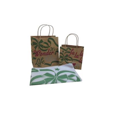 China Recyclable Wholesale Customized Brown Kraft Paper Bag With Twisted Paper Handle for sale