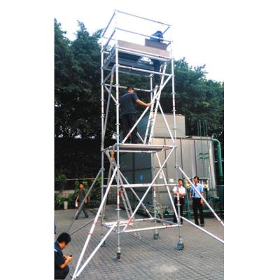 China Scaffolding de aluminio versátil y de alto rendimiento para torres y cubos para construcción de edificios en venta