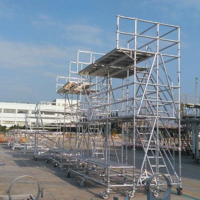 China Torre de andamios de aluminio ligero de 2-50 m de altura para plataformas de acceso de la industria de la aviación en venta