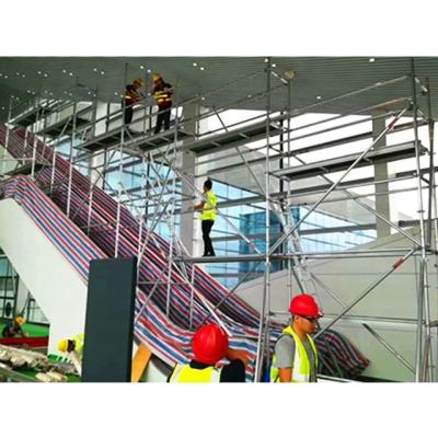 China Cusomized Aluminium Mobile Tower Cantilever Scaffold Platform For Escalator Maintenance for sale