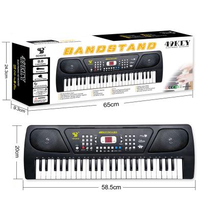 China Newcomer 49 Key Piano Keyboard Toy Musical Products Electric Organ Teaching Plastic Music Keyboard OEM 58.5*20*6.5CM for sale