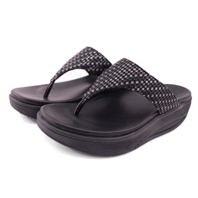 China Sport Women Diabetes Sandals Synthetic Leather Slippers for sale