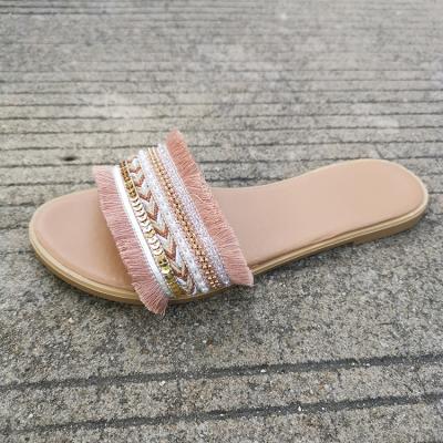 China 2020 Summer Anti-slippery Casual Ladies Fashion Flat Slipper Girls Outdoor Women Wholesale Slipper Sandals Shoes for sale