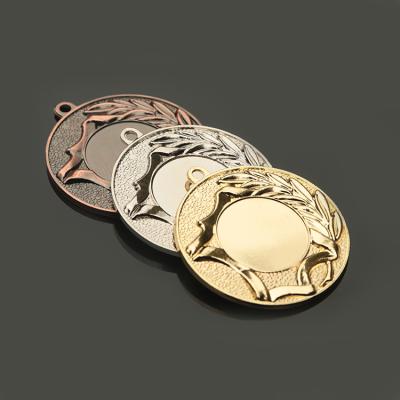 China Custom Europe Award Metal Medals Gold Silver Copper Plated Blank Sport Gym Medal for sale