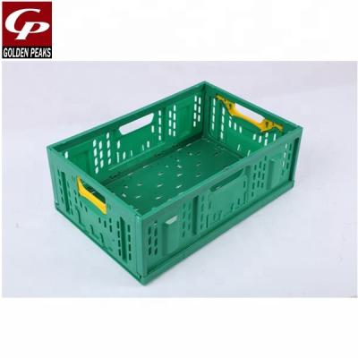 China Can be folded supermarket plastic shopping basket for grocery store air float depth folding basket for sale