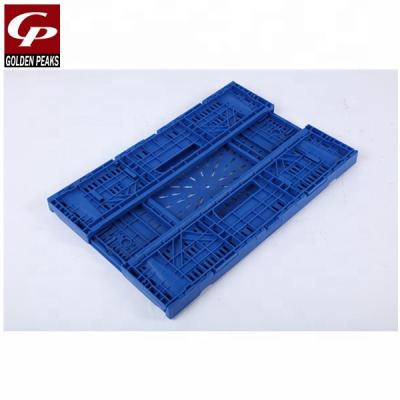 China Can be folded supermarket plastic shopping basket for groceries blue plastic vegetable basket for sale