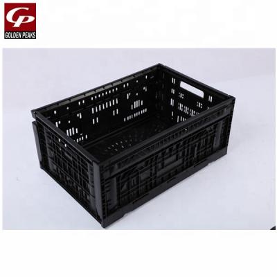 China Can be folded supermarket plastic shopping basket for groceries black plastic basket for sale