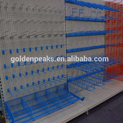 China Single side and double side hanger shelf, display rack, steel gondola supermarket shelf for sale