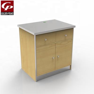 China New Design Wooden Retailer Cashier Double Sided Small Checkout Counter 02 for sale