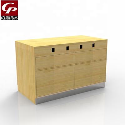 China New Design Retailer Wooden Cashier Double Sided Small Checkout Counter 04 for sale