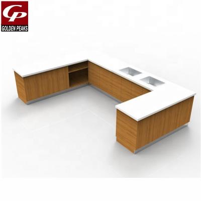 China Double Sided Hot Selling Cashier Counter Customized Retail Supermarket Grocery Check Desk 05 for sale