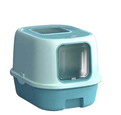 China New Design Large Cat Litter Box Stored Anti-splash Smell Resistant Self Cleaning for sale