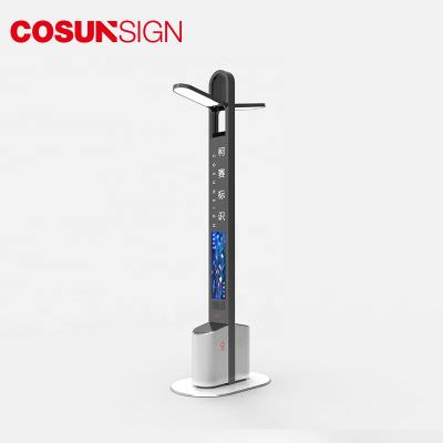 China New Design 5 Meter Square Square Double Arm 2AM Aluminum Black Plastic Sign Light Electric Octagonal Advertising Street Pole for sale