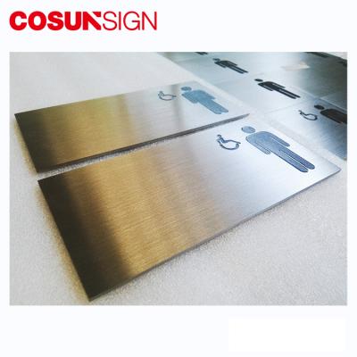 China Modern Metal Warning Sign Self Adhesive Door Plate for sale