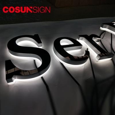 China Low Consumption Cosun Store Advertising 3D Wall Letter Custom Acrylic Metal Led Light Electronic Sign for sale