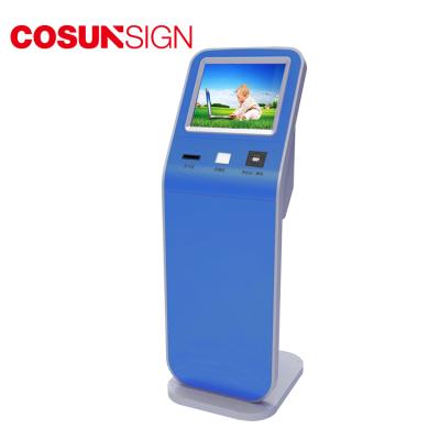 China Airports COSUN Sign Kiosk Touch Screen Fingertip With Payment Terminal And Dispenser for sale