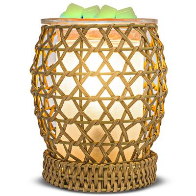 China Natural Metal Wax Candle & Chinese Rattan Incense Warmer Melt Burner UK US Plug for sale