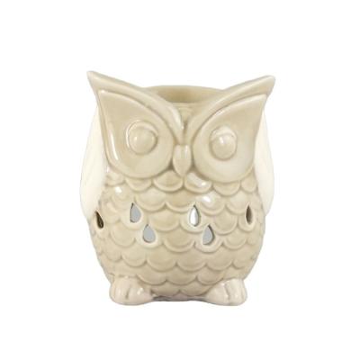 China Wholesale Owl Design Aroma Essential Oil Chinese Candle Burner Incense Oil Burner Ceramic Wax Melting Heater for sale