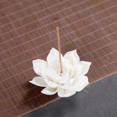 China Chinese Handmade Flower Incense Stick Censer Ceramic Incense Holder Wholesale for sale