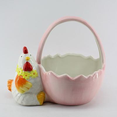 China Simple Modern Colorful Hen Shape Ceramic Egg Cup Holder For Breakfast Brunch for sale