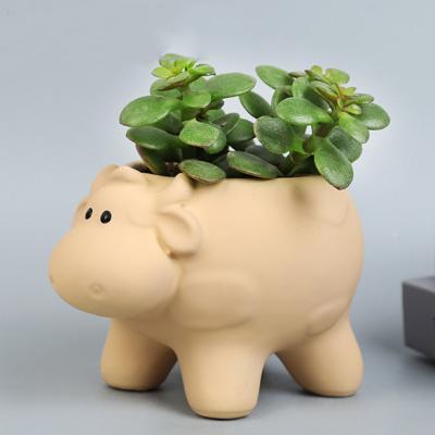 China Eco-friendly ceramic flower pot for wholesale sheep flower pots and succulent planters plants for sale