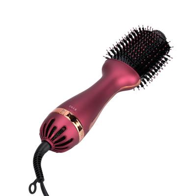 China With a removable end cover Beautiful Hot Air Brush hot air comb volumizer brush blow dryer styler hairdryer with great quality for sale