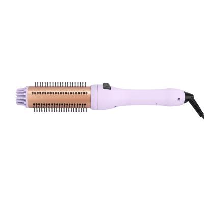 China Retractable bristles Magic brush iron ceramic curling iron titanium curling wand hair curler for personal use for sale