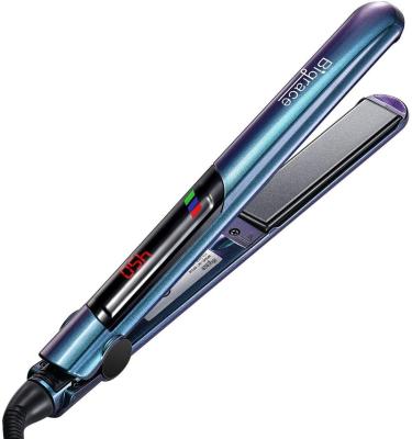 China Professional Salon Tools professional fast flat iron three LED light for temperature range ceramic floating plate hair straightener for sale