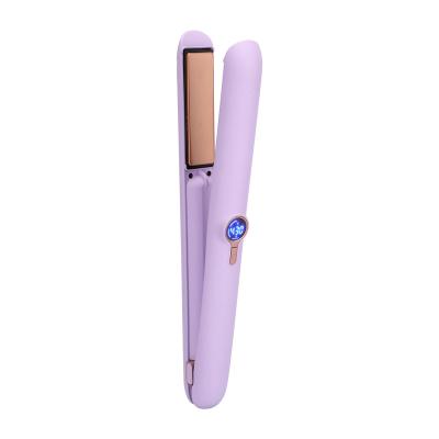 China Hinge lock for better storage Factory Rechargeable Cordless Travel Flat Iron for Straightening and Curling 2 in 1 Hair Straightener for sale