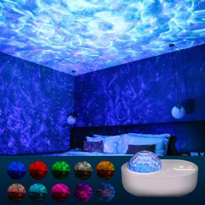 China Blue Warehouse Tooth Speaker for Kids Bedroom Party Decor Sky Projector Spaceship Lamp Starry Night Light Home Galaxy LED Projection Lamp for sale