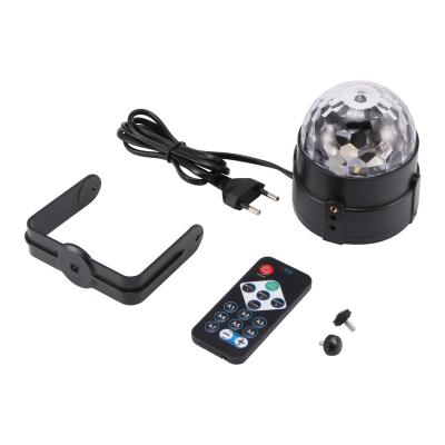 China ABS Sound Activated Rotating Disco Ball DJ Party Lights 3W 3 LED RGB LED Stage Light For Christmas Wedding Party Sound Lights for sale