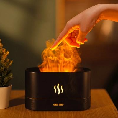 China Hotel Home Office 180ML USB Flame Ultrasonic Simulation Air Freshener Sleep Humidifier Essential Oil Atomizer Diffuser Sooth for sale