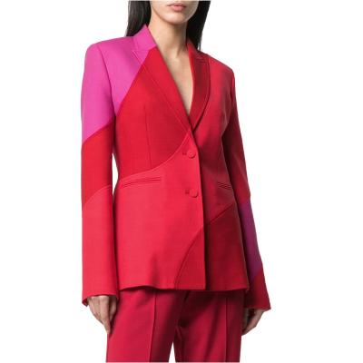 China Anti-wrinkle high quality red women suits office blazers formal suits for women for sale