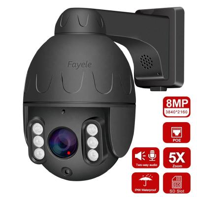 China NIGHT VISION CCTV Security POE 5MP 4K 8MP Speed ​​Dome PTZ Camera Pan Tilt 5X Zoom IR IP Camera SD Memory Two Way Audio 50M Motion Detection for sale