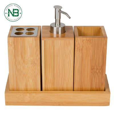 China 2017 Sustainable Selling Best Products Bathroom Sets Bamboo Type Toothbrush Holder for sale