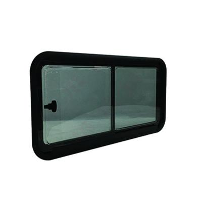 China Sound Insulation Easy Installation Aluminum Alloy RV Window Campervan Parts Horizontal Sliding Window for sale