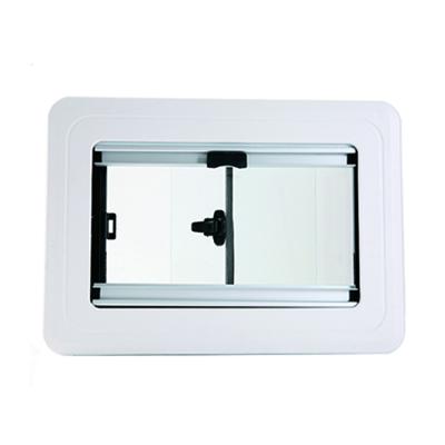 China Cheap Sound Insulation Easy Installation Small Aluminum With Double Acrylic Glass Trailer RV Caravan Sliding Side Windows for sale