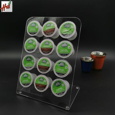 China HOU Sustainable Keurig K-Cup Storage Pods Holder12 Acrylic K-Cup Coffee Storage Holder for sale